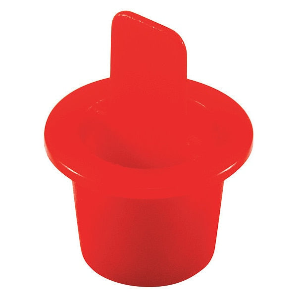 Center Pull-Tab Tapered Plug, Red, Low-Density Polyethylene 5000 PK