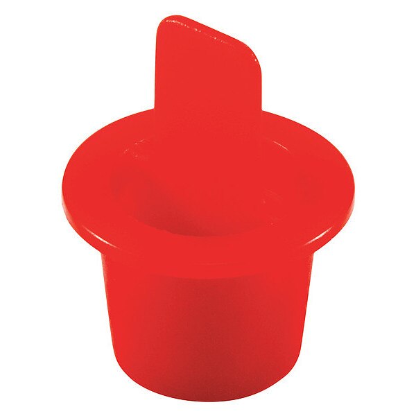 Center Pull-Tab Tapered Plug, Red, Low-Density Polyethylene 1000 PK