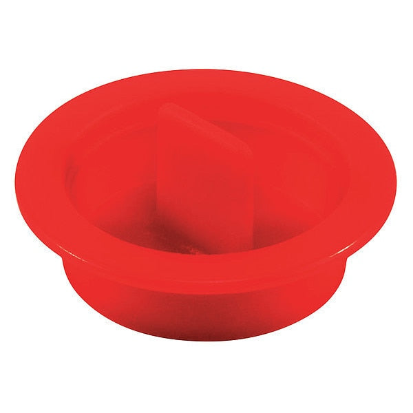 Center Pull-Tab Tapered Plug, Red, Low-Density Polyethylene 5000 PK