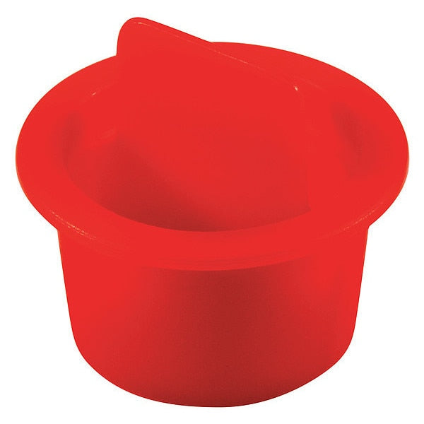 Center Pull-Tab Tapered Plug, Red, Low-Density Polyethylene 1000 PK