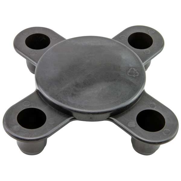 FLANGE PROTECTOR STUD HOLE, Black, Low Density Polyethylene 100 PK