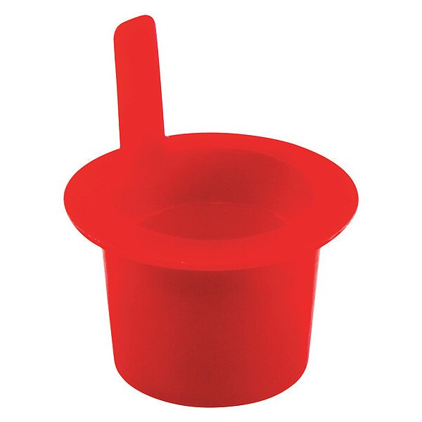 Side Lift-Tab Tapered Plug, Red, Low-Density Polyethylene 5000 PK