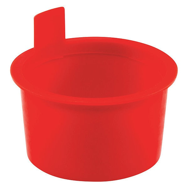 Side Lift-Tab Tapered Plug, Red, Low-Density Polyethylene 500 PK