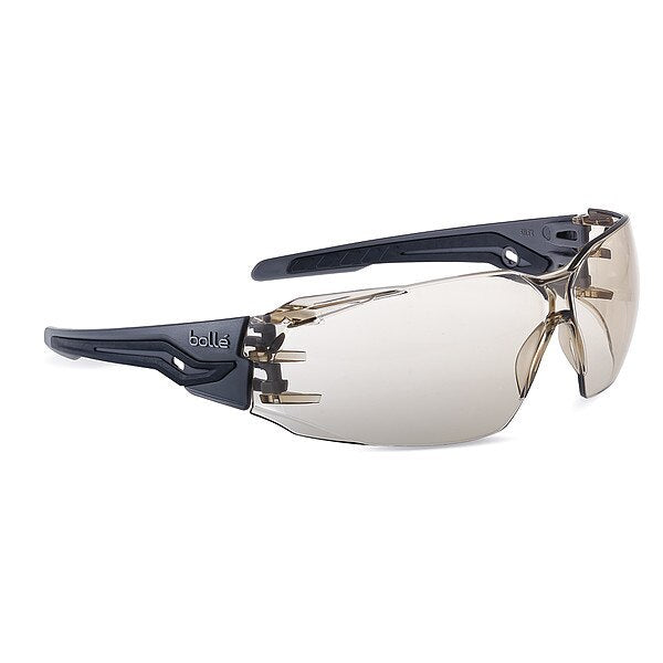 Safety Glasses, Wraparound Orange Polycarbonate Lens, Anti-Fog, Scratch-Resistant