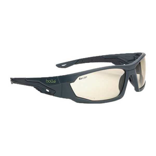 Safety Glasses, Wraparound Orange Polycarbonate Lens, Anti-Fog, Scratch-Resistant