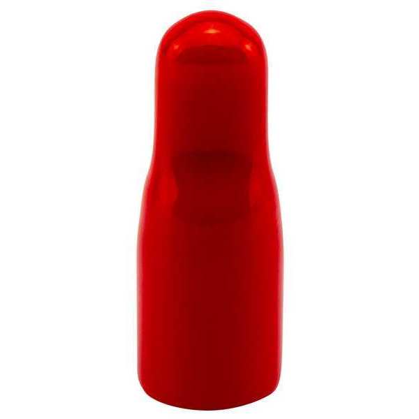 Vinyl Ergonomic Pull-Tab Cap, Black, Red, Vinyl 5000 PK