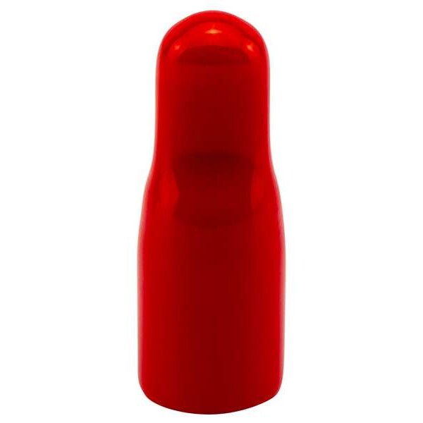 Vinyl Ergonomic Pull-Tab Cap, Black, Red, Vinyl 8000 PK