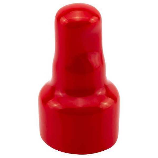 Vinyl Ergonomic Pull-Tab Cap, Black, Red, Vinyl 800 PK