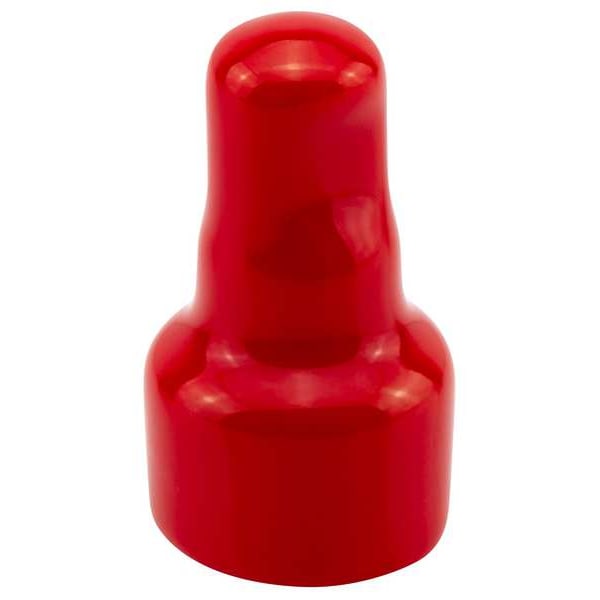 Vinyl Ergonomic Pull-Tab Cap, Black, Red, Vinyl 2000 PK