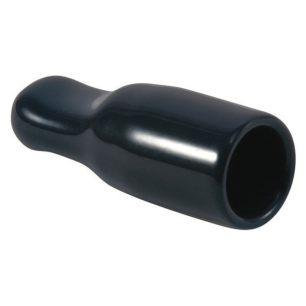 Vinyl Ergonomic Pull-Tab Cap, Black, Red, Vinyl 5000 PK