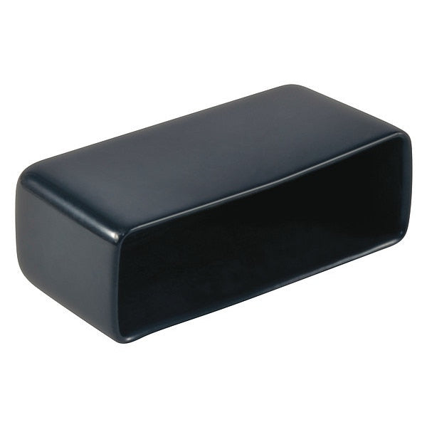 Vinyl Rect Cap - Flat End, Black, Vinyl 1000 PK