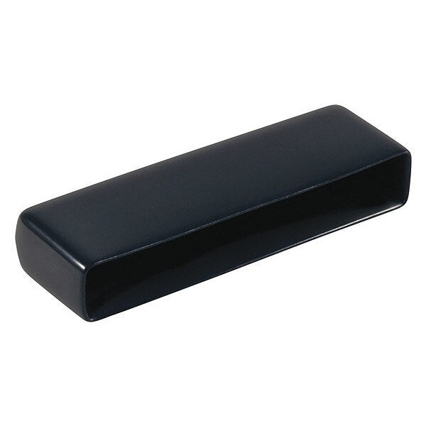 Vinyl Rect Cap - Flat End, Black, Vinyl 500 PK