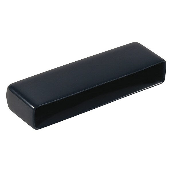 Vinyl Rect Cap - Flat End, Black, Vinyl 100 PK