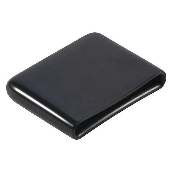Vinyl Rect Cap - Flat End, Black, Vinyl 1000 PK