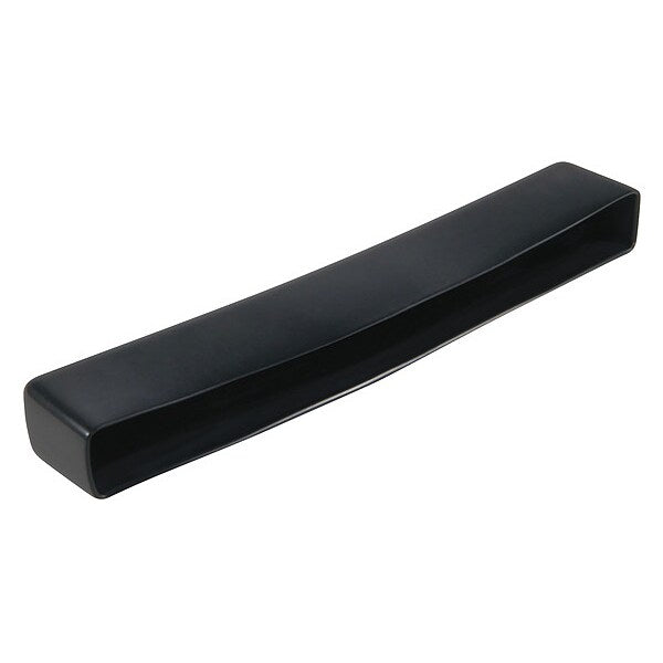 Vinyl Rect Cap - Flat End, Black, Vinyl 300 PK