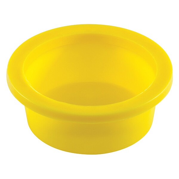 Tapered Thick Flange Cap/Plug, Yellow, 500 PK