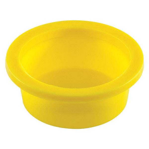 Tapered Thick Flange Cap/Plug, Yellow, 200 PK