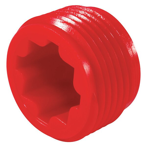 Threaded Plug, Red, 200 PK