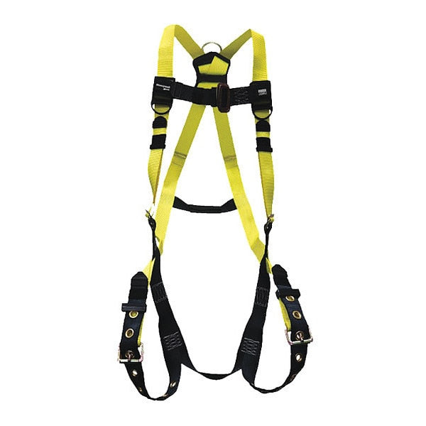 Safety Harness, Vest Style, S/M, Polyester, Yellow