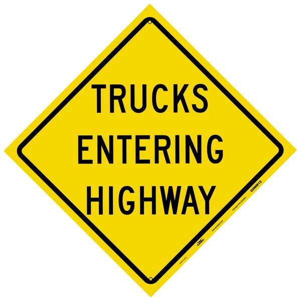 Reflective Aluminum Traffic Sign, 24 in H, 24 in W, Aluminum, Diamond, English, 60MM12