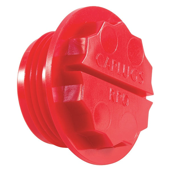 Threaded Plug, Red, High Density Polyethylene 600 PK