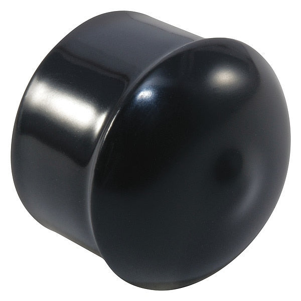 Vinyl Cap with Flange, Black, Vinyl 2500 PK