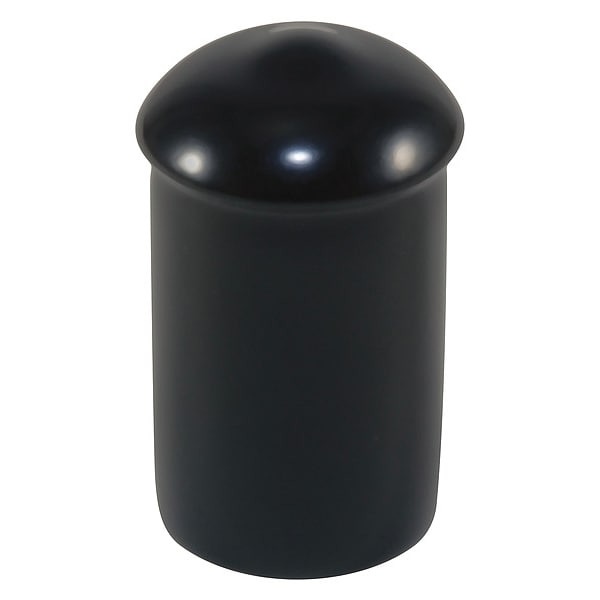 Vinyl Cap with Flange, Black, Vinyl 2500 PK