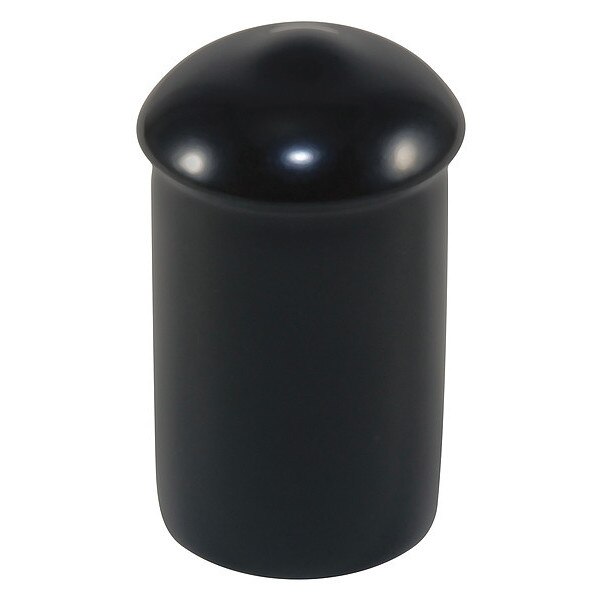 Vinyl Cap with Flange, Black, Vinyl 2500 PK