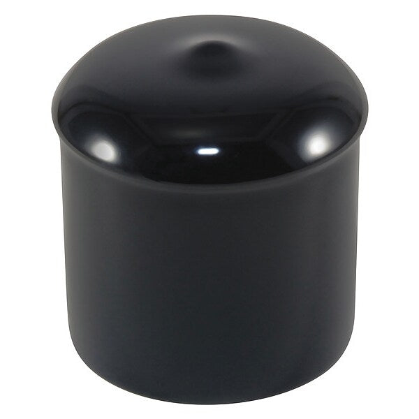 Vinyl Cap with Flange, Black, Vinyl 1000 PK