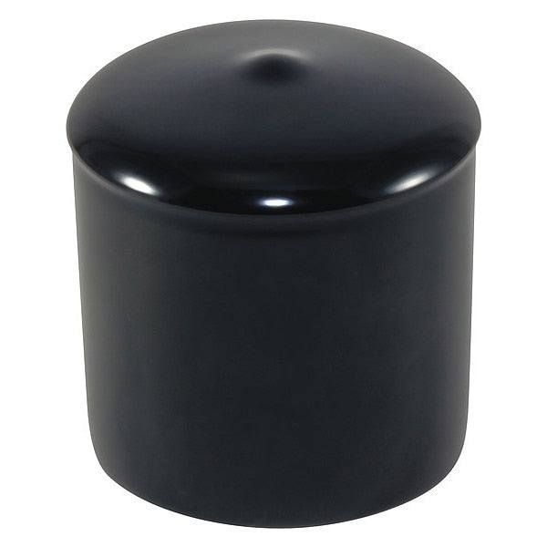 Vinyl Cap with Flange, Black, Vinyl 250 PK