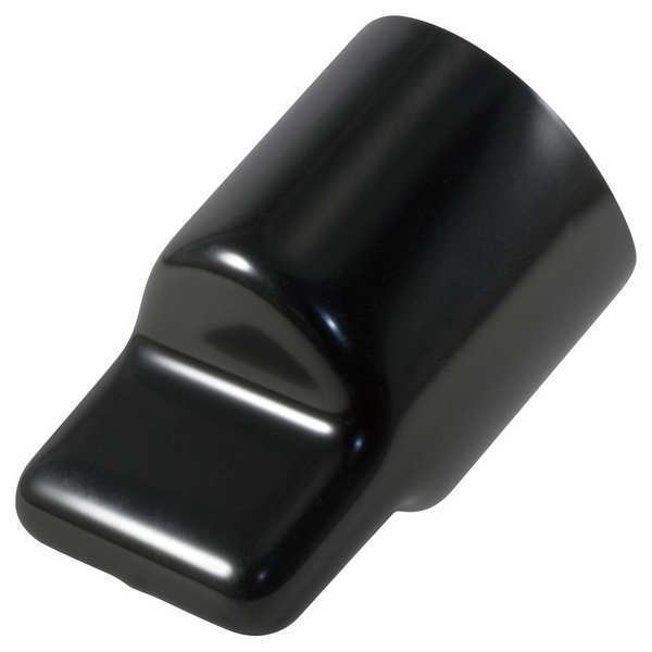 Vinyl Flat Pull-Tab Cap, Black, Red, Vinyl 1000 PK