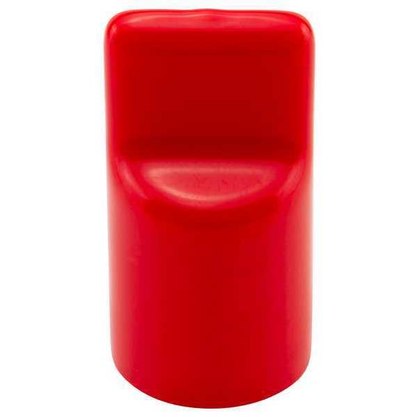 Vinyl Flat Pull-Tab Cap, Black, Red, Vinyl 200 PK