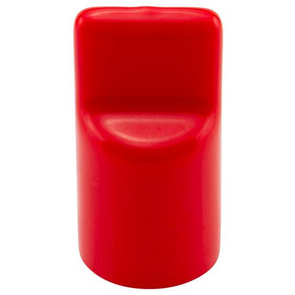 Vinyl Flat Pull-Tab Cap, Black, Red, Vinyl 120 PK
