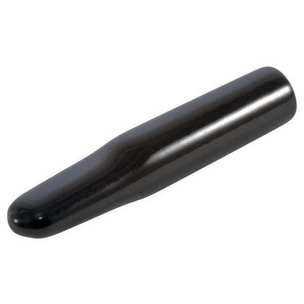 Vinyl Flat Pull-Tab Cap, Black, Red, Vinyl 5000 PK