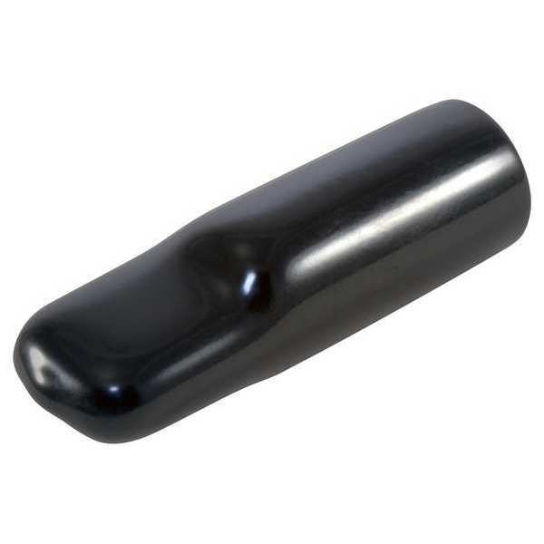 Vinyl Flat Pull-Tab Cap, Black, Red, Vinyl 400 PK