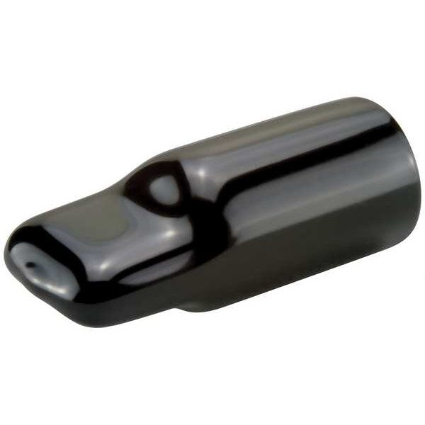 Vinyl Flat Pull-Tab Cap, Black, Red, Vinyl 300 PK