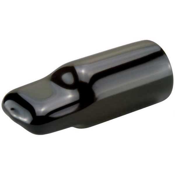 Vinyl Flat Pull-Tab Cap, Black, Red, Vinyl 1500 PK