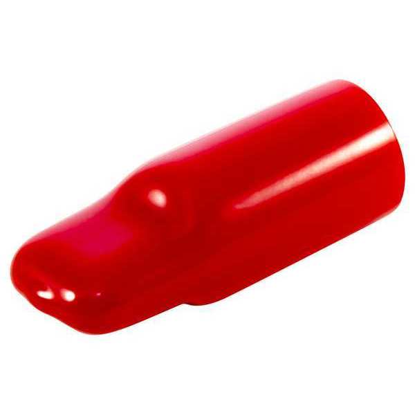 Vinyl Flat Pull-Tab Cap, Black, Red, Vinyl 1500 PK