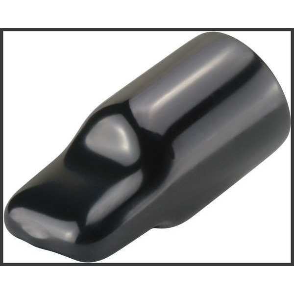 Vinyl Flat Pull-Tab Cap, Black, Red, Vinyl 200 PK