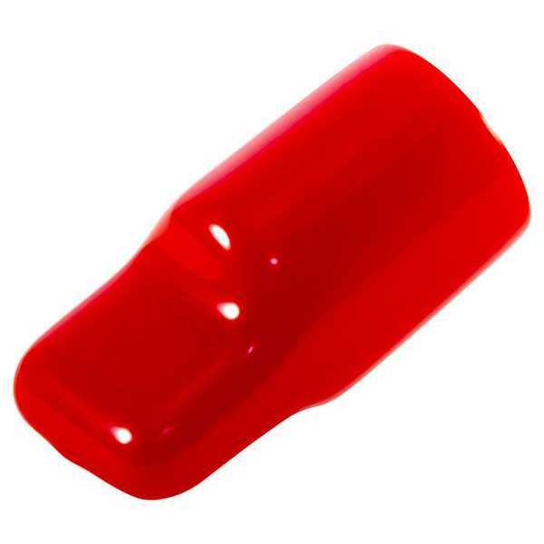 Vinyl Flat Pull-Tab Cap, Black, Red, Vinyl 200 PK