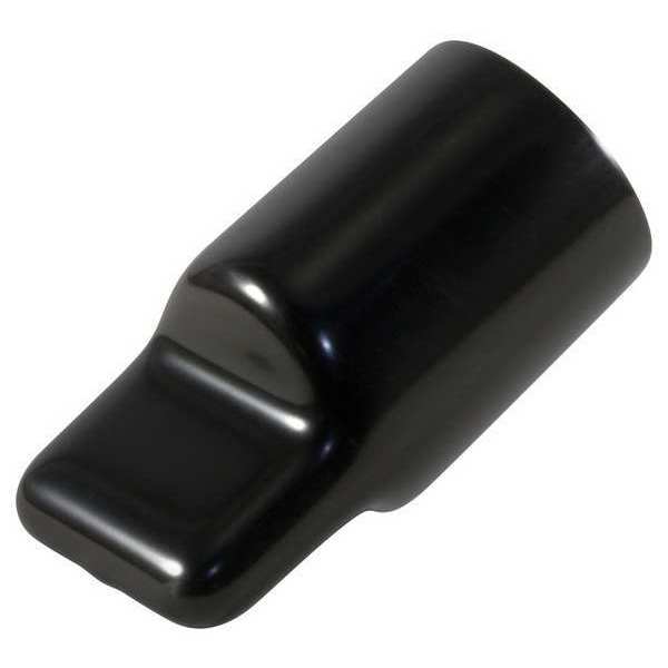 Vinyl Flat Pull-Tab Cap, Black, Red, Vinyl 160 PK