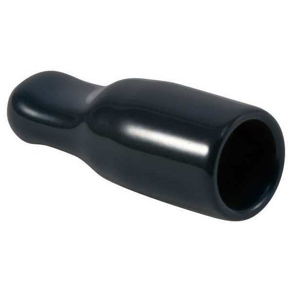 Vinyl Ergonomic Pull-Tab Cap, Black, Red, Vinyl 1000 PK