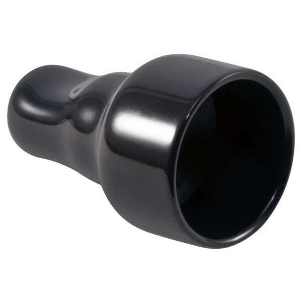 Vinyl Ergonomic Pull-Tab Cap, Black, Red, Vinyl 300 PK