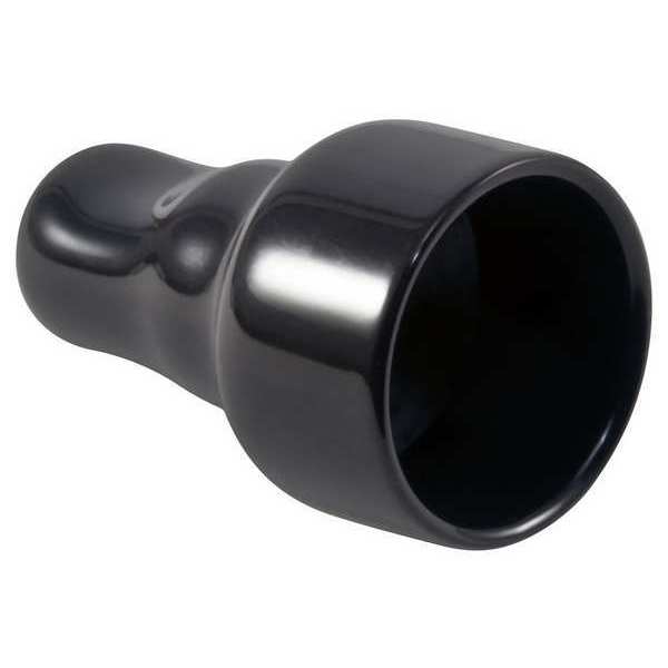 Vinyl Ergonomic Pull-Tab Cap, Black, Red, Vinyl 1000 PK