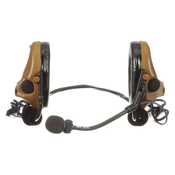 Tactical Headset, Two Way, Dual Lead, Brown