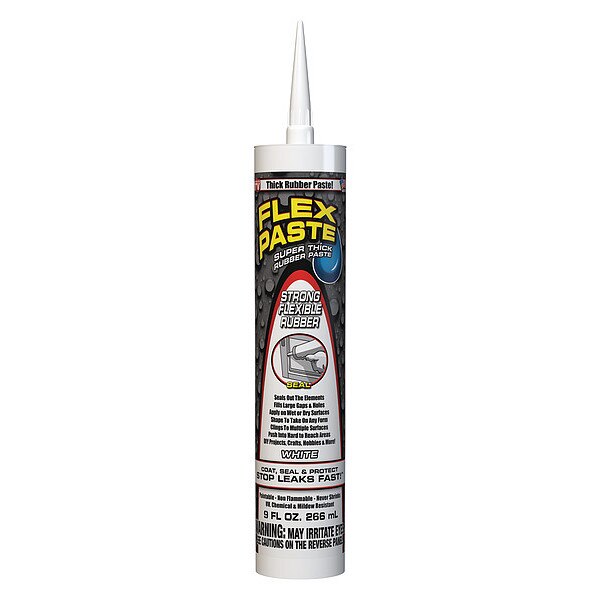 Sealant, 9 oz, Cartridge, White, Rubber Base