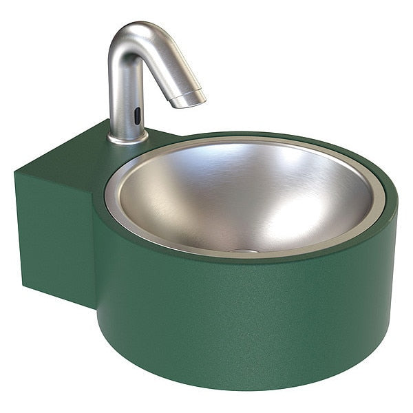 Wall-Mounted Outdoor Hand Sink, Green