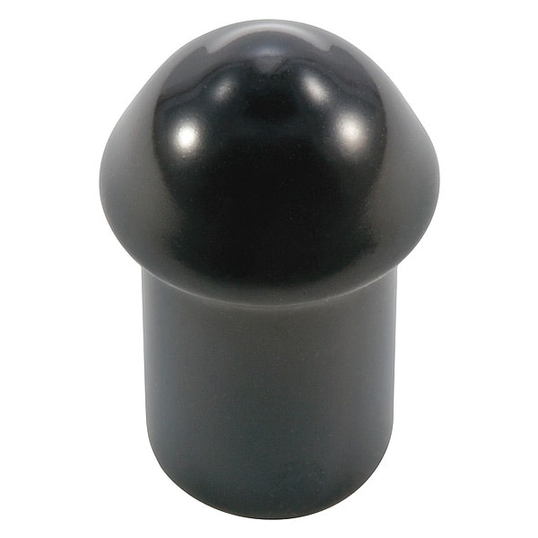 Vinyl Cap with Flange, Black, Vinyl 5000 PK