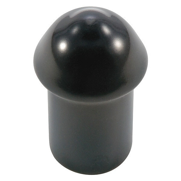 Vinyl Cap with Flange, Black, Vinyl 1000 PK