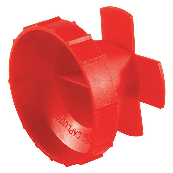 Universal Thread Plug, Red, Low Density Polyethylene 500 PK